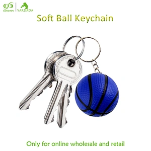 Blue toy elastic ball key chain, basketball fans club, mobile wallet, car ornaments Cheap and high quality in stock