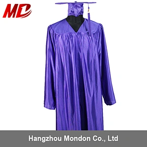 Wholesale Adult Graduation Uniform Shiny Cap and Gown
