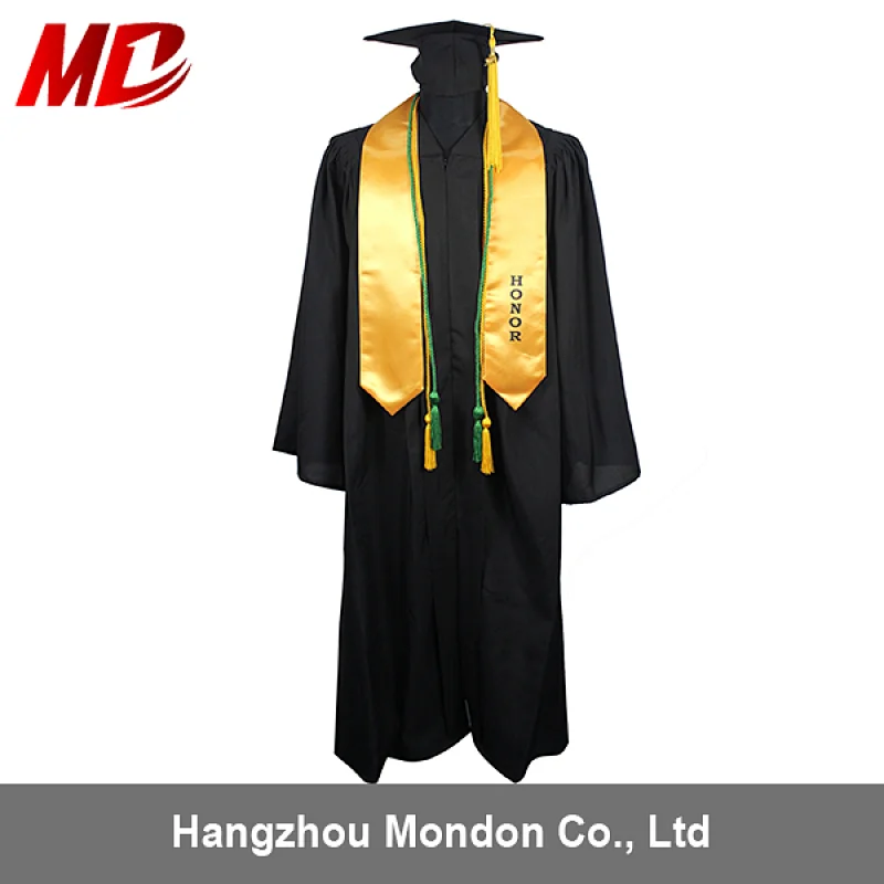 Custom Made Black Graduation gown with cap- taiwan style