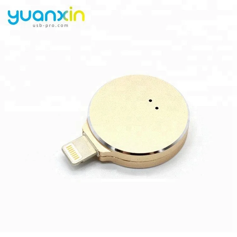 Round usb flash drive with cable