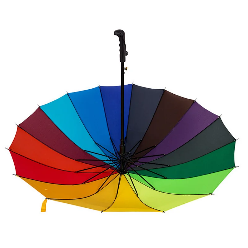 Automatic wind-proof plastic Auto open straight umberella colorful for sale