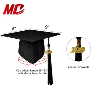 Matt Polyester Open Sleeves Colors are Available Graduation Cap and Gown With Tassel