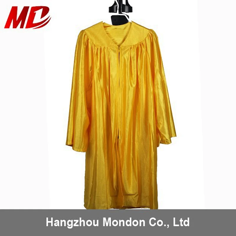 Quality Kindergarten shiny polyester Graduation Gown