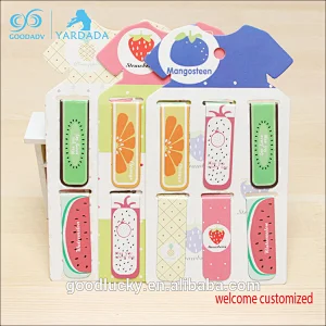 Custom handmade magnetic bookmarks with fruit designs