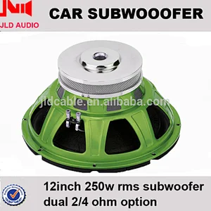 12inch cheap car audio subwoofer from China supplier 250w rms powered car sub woofer