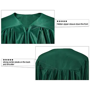 Factory Cheap Shiny Polyester 130 GSM Kindergarten Graduation Robe Wholesale