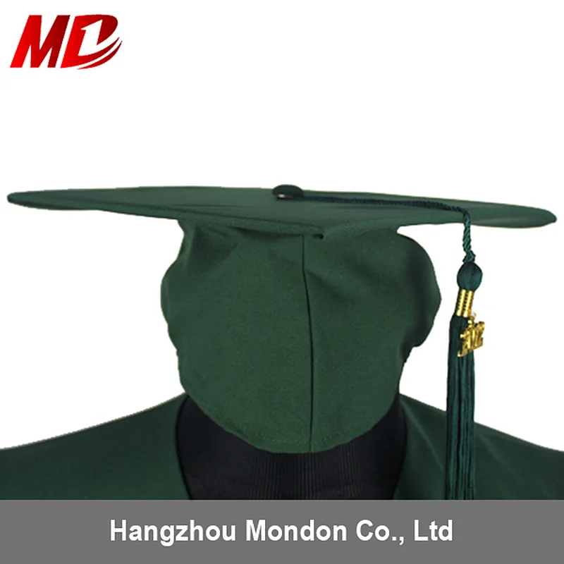 Wholesale High School caps and gowns for graduation Matte Forest Green