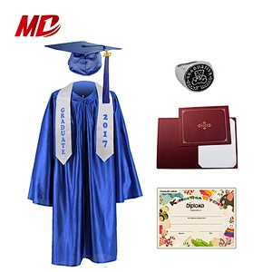 Wholesale Shiny Child Graduation Sets Caps and Gowns and Stoles and Diploma Covers and Certificate Papers and Graduation Rings
