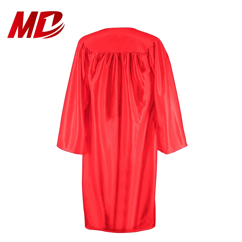 Factory price shiny red kindergarten graduation gown & cap