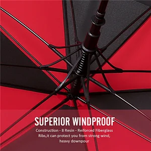 Large carbon fiber automitic straight golf umbrella