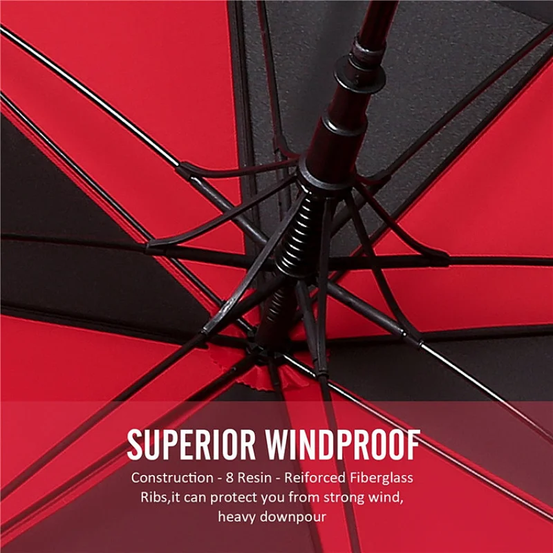 Large carbon fiber automitic straight golf umbrella