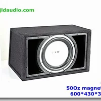High efficiency 4Ohm 18mm MDF wooden 50Oz magnet motor Made in China RMS 200W 12inch subwoofer speaker box