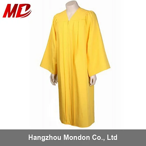 Factory wholesale custom gold graduation gown