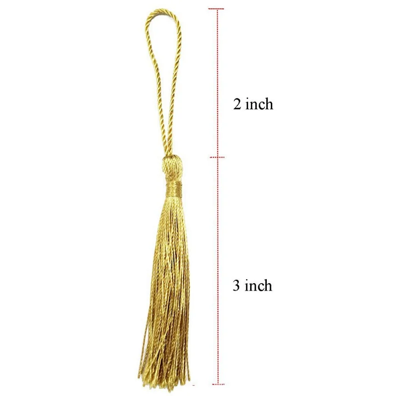 Silky Floss bookmark Tassels with 2-Inch Cord Loop , Bookmarks Souvenir,