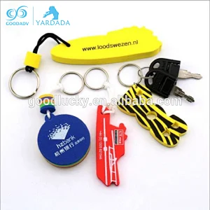High quality cheap promotion advertising key chain custom floating key ring