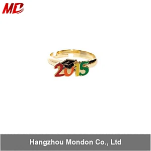 Classic Graduation Alloy Ring with year word for memory