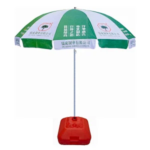 Balinese Custom professional wholesale customized logo printed white advertising beach umbrella with TILT