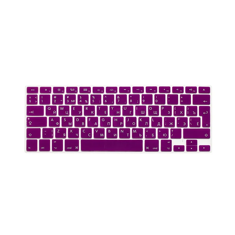 Russian Colorful Laptop Waterproof Dustproof Silicone Custom Keyboard Skin For Macbook Pro 15 for macbook pro keyboard cover
