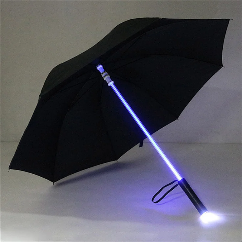 Led light handle umbrella With Hand Torch