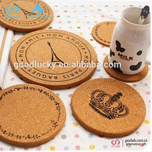 2018 hot selling new product cheap promotional blank cork coaster set