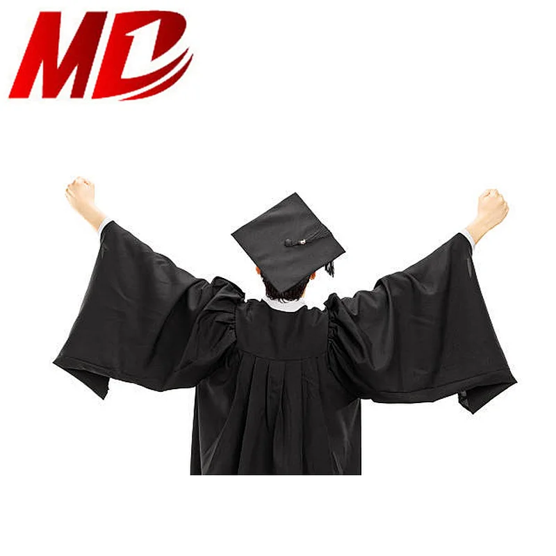 Economic matte polyester Bachelor graduation cap gown set