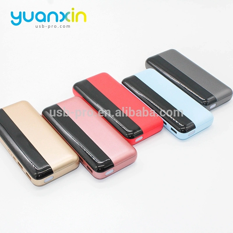 10000mah gold silver gray and red Color Metal Mobile Power Bank