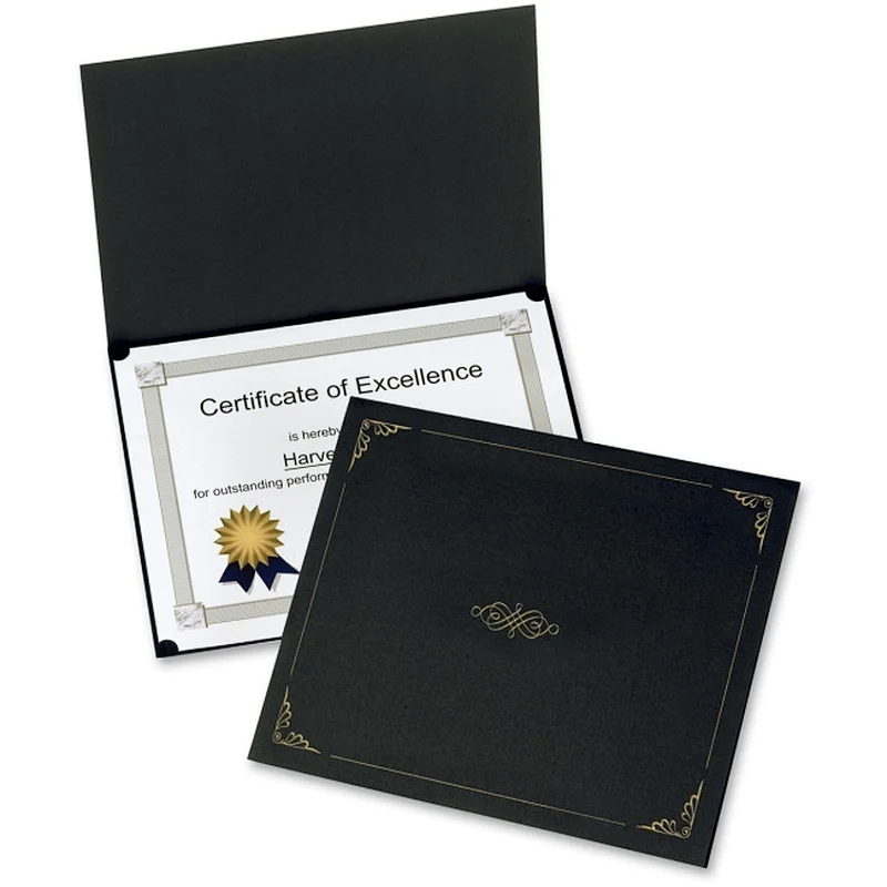 Imprinted Certificate Holders, Classic Paper Certificate Folder
