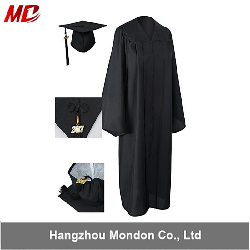 Factory Promotion Black Adult Graduation Gowns and Caps