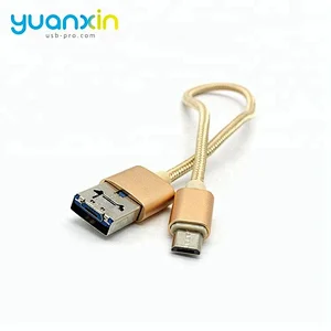 Round usb flash drive with cable