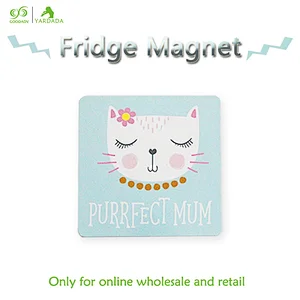 2018 square kittens patterned magnetic fridge,Lovely style and high quality refrigerator magnet in stock