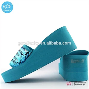 Guangzhou wholesale ladies fashion high heel shoes cheap custom eva women slipper