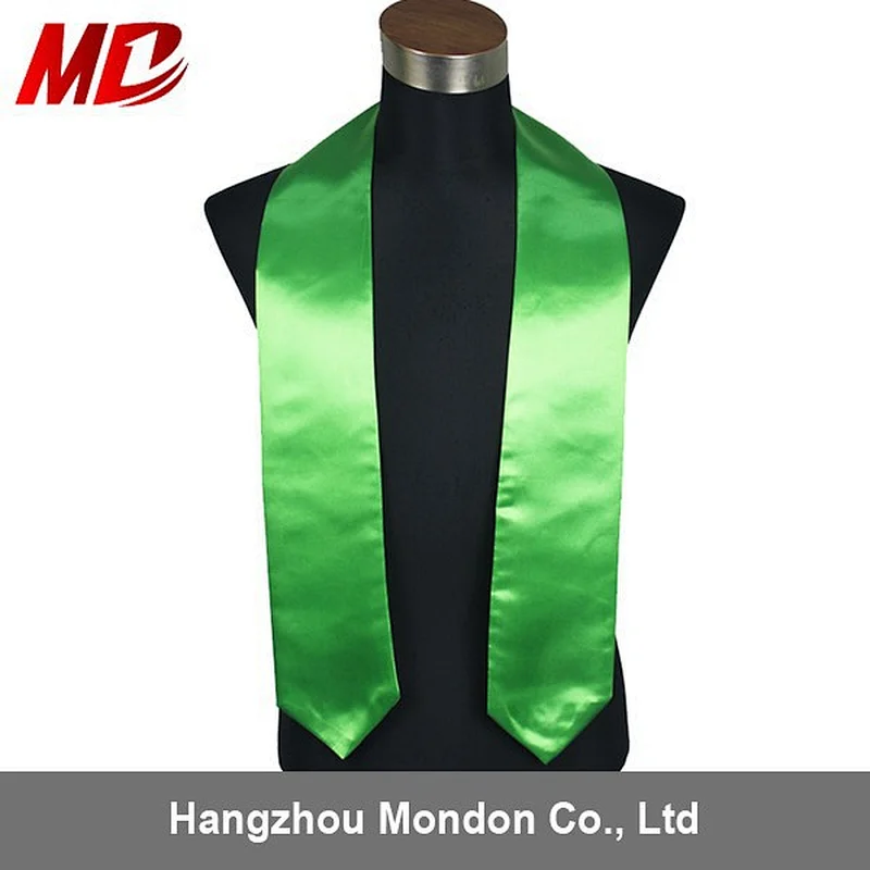 kelly green custom graduation honor scarf