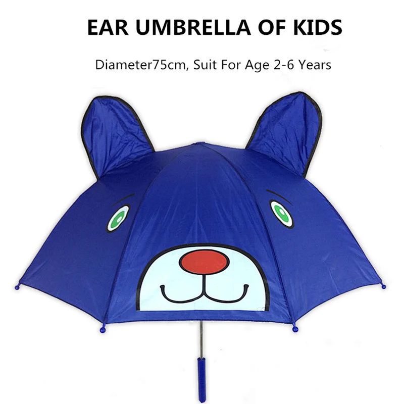 Zhejiang factory Promotional Rain Ear Animal Shapes 3D Kids Umbrella for wholesale