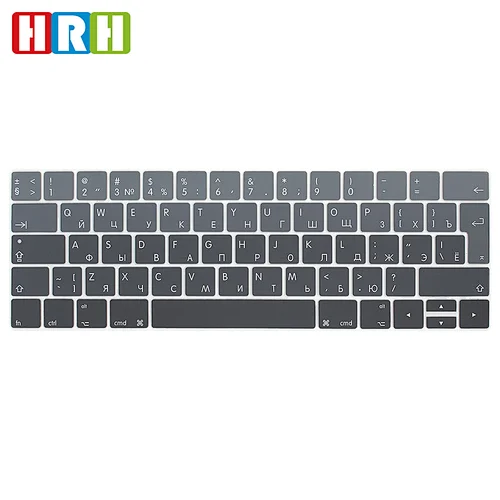 Silicone Rainbow Keyboard Cover for macbook russian keyboard skin For macbook touch bar a1706 keyboard