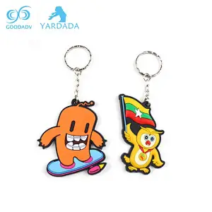 Wholesale rubber key chain, custom rubber 3D soft pvc keychain,pvc key ring