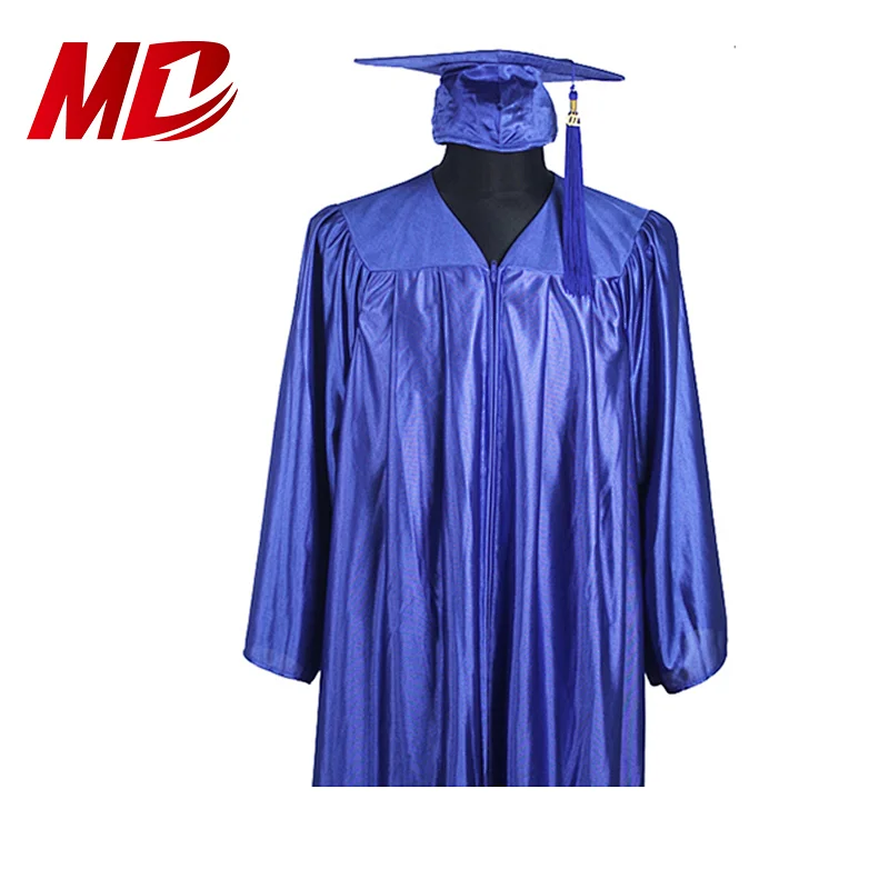 Factory Sale Children Graduation Gown Shiny Royal Blue