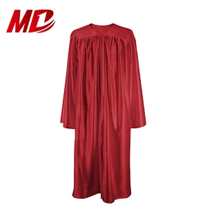 Wholesale Adult Shiny Maroon Graduation Gowns And Caps