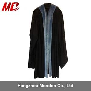 With Velvet front Edges Deluxe French Graduation Gowns