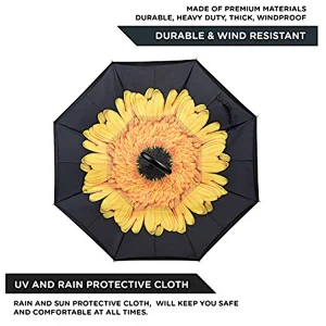 Reverse Inverted Auto Open Umbrella Upside Down Windproof Umbrellas for Women and Men