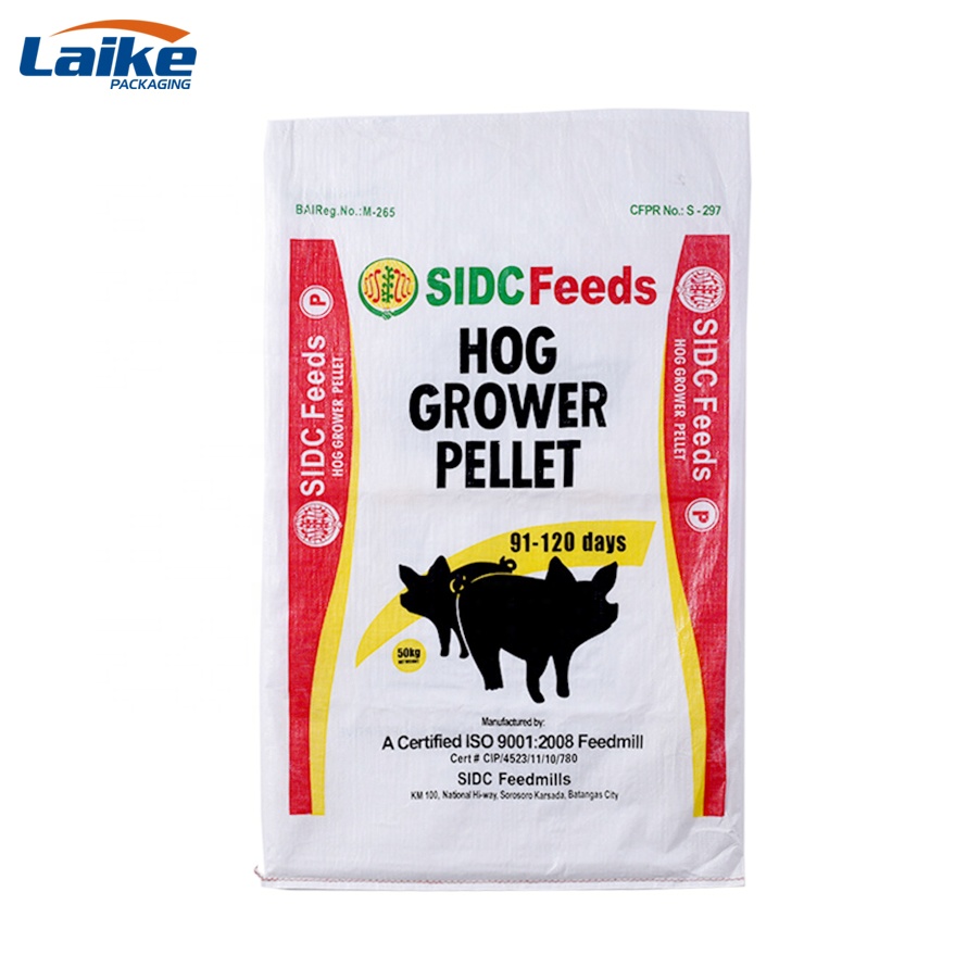Buy Customized Design Feed Packaging 50lb Corn Grain Pig Dog Feed Plastic  Laminated Poultry Woven Polypropylene Feed Bagssacks from Linyi Liquan  Plastic Industrial Co Ltd China  Tradewheelcom