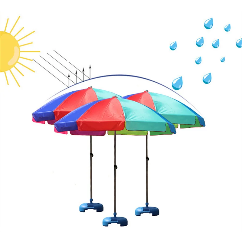 Balinese aluminium ribs ambrella outdoor beach parasol umbrella parts with plastic base