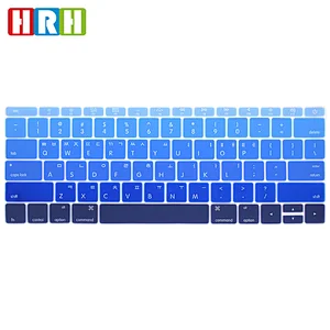 English Version Ombre Color Korean Silicone Keyboard Cover Skin keyboard protector For Macbook 12inch for macbook New Pro13