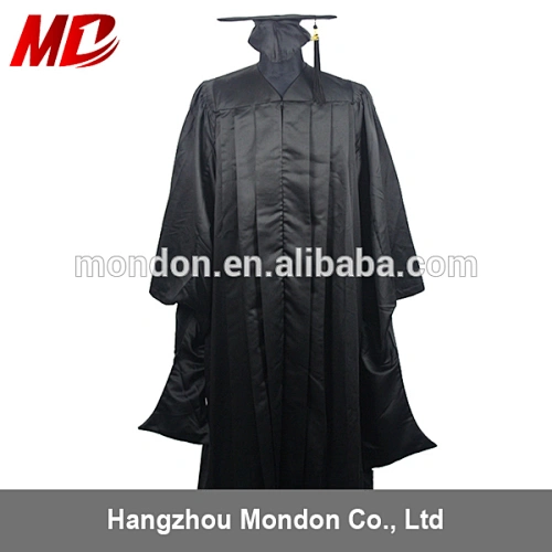 Eco fabric made Matte Black Deluxe Master Graduation Gowns