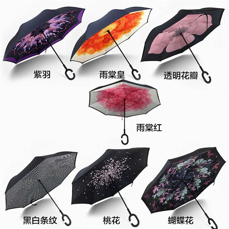 24inch China manufacturer rain reverse umberellas Inverted umbrella