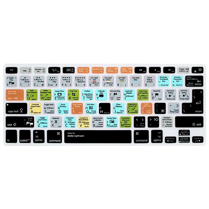 for Ado be lightroom keyboard cover 10 keyboard shortcuts With Russian Keyboard Protector For macbook pro retina display