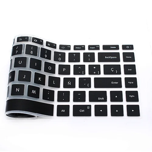 Spanish Silicone Laptop Keyboard Skin Cover Protective Film key cover For Xiao mi 15.6 laptop skin