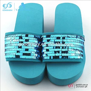 Guangzhou wholesale ladies fashion high heel shoes cheap custom eva women slipper