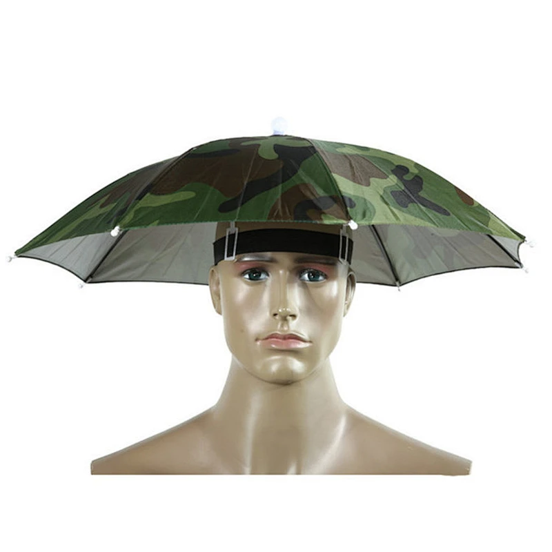 Paraguas promocional al por mayor del sombrero duro del casquillo adulto del niño del color del camuflaje