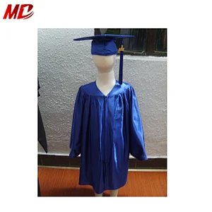 Academic formal kindergarten shiny Graduation gowns caps,graduation regalia