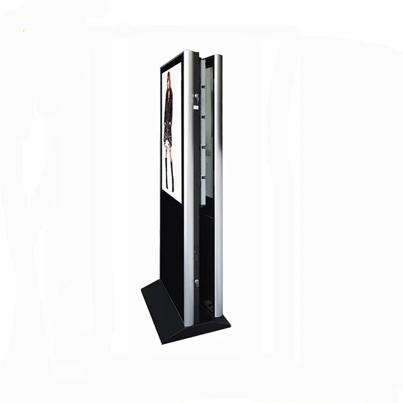 Professional double side floor stand indoor lcd digital signage display